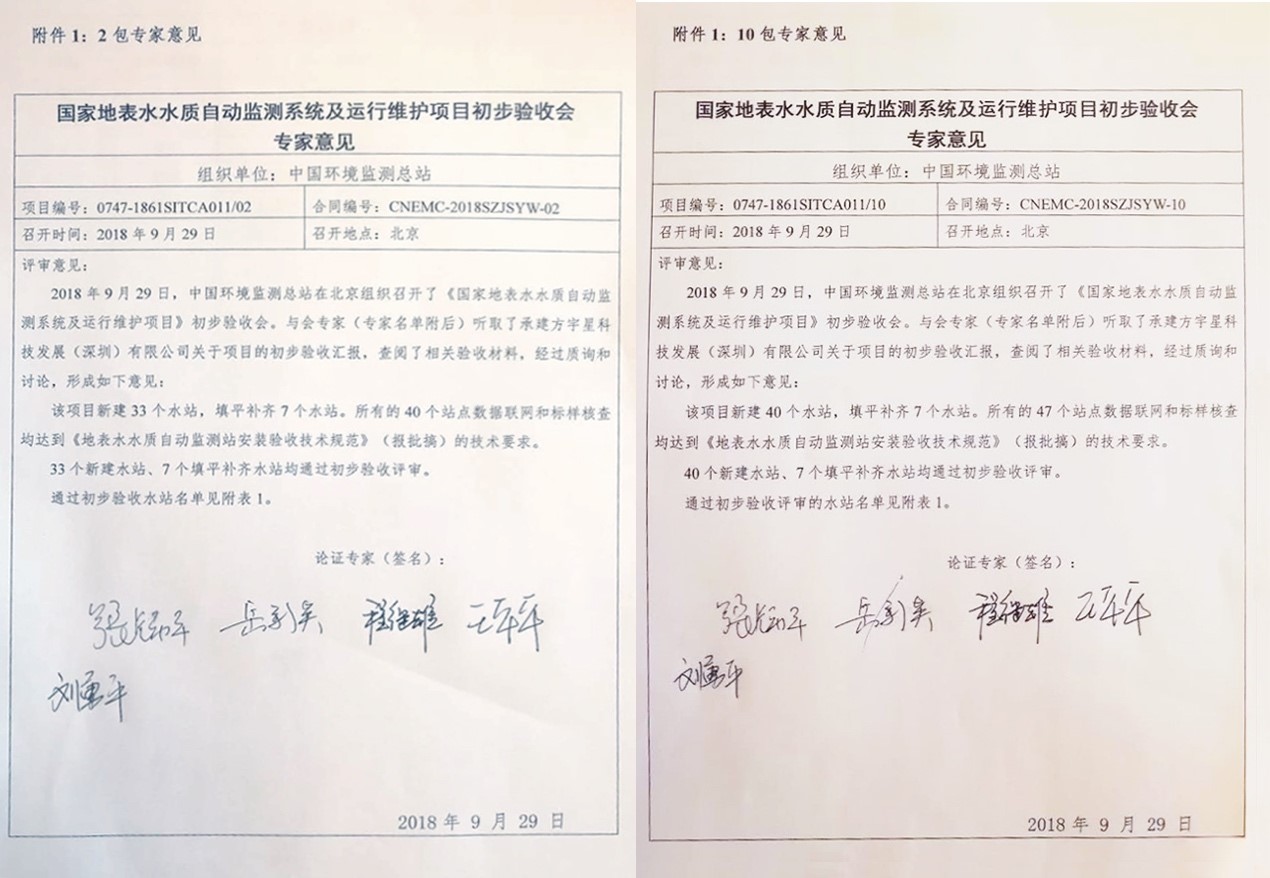 “高标准、严要求”—今年会环境全资子公司宇星科技顺利通过国家水站项目初验